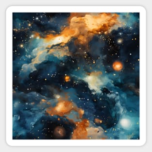 Van Gogh Starry Night Outer Space Pattern 13 Sticker